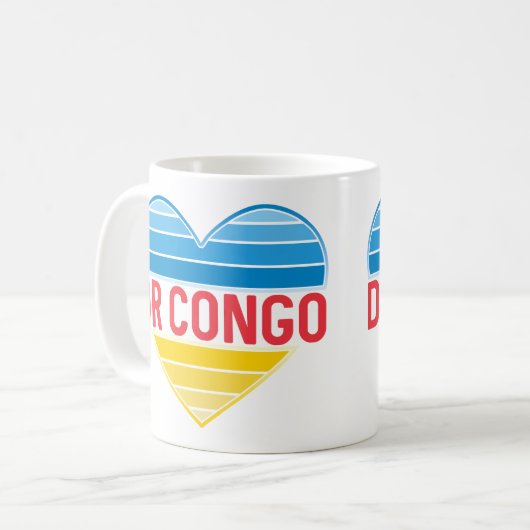 Ik hou van DR Congo, Congo-Kinshasa hart Koffiemok (Voorkant links)