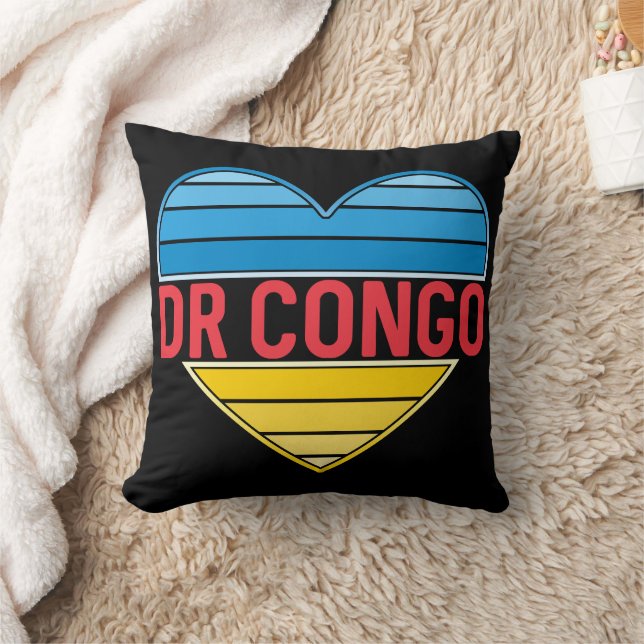 Ik hou van DR Congo, Congo-Kinshasa hart Kussen (Deken)