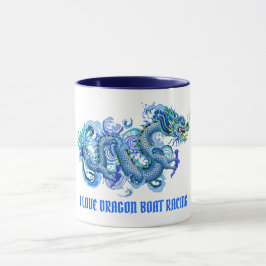 Ik hou van Dragon Boat Racing Blue Dragon Mok