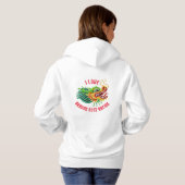 Ik hou van drakenbootracen met Gold Dragon Head Hoodie (Achterkant volledig)