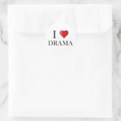 Ik hou van Drama Ronde Sticker (Tas)