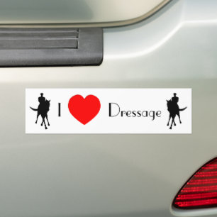 Ik hou van dressuurpaard en ruiter bumpersticker