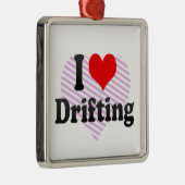 Ik hou van Drifting Metalen Ornament (Rechts)