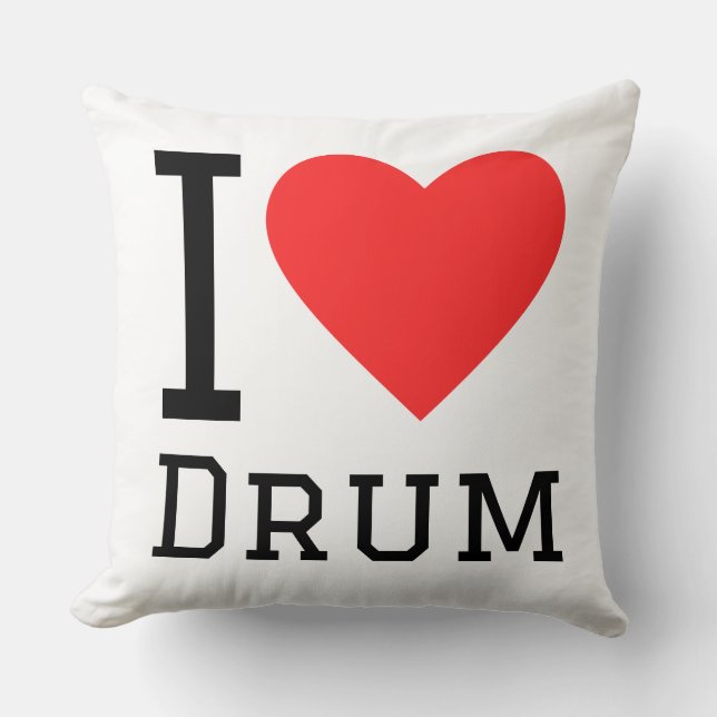 ik hou van drum kussen (Voorkant)