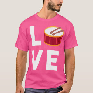 Ik hou van drums drum liefhebber muziek drummen ca t-shirt