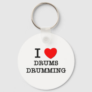 Ik hou van Drums Drumming Sleutelhanger