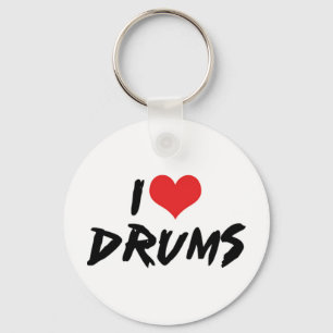 Ik Hou Van Drums Sleutelhanger