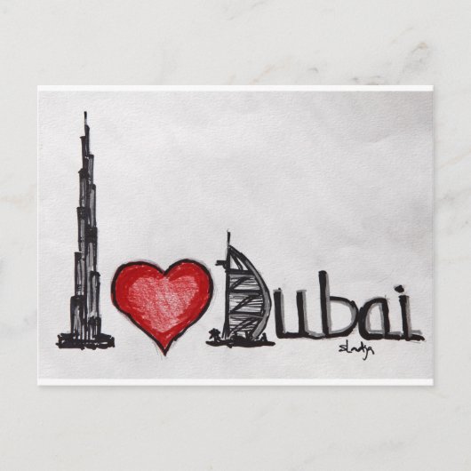 Ik hou van Dubai Briefkaart (Voorkant)