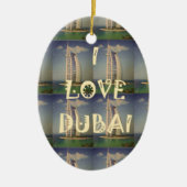Ik hou van Dubai Keramisch Ornament (Voorkant)