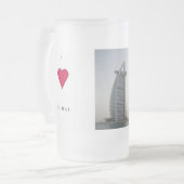 Ik hou van Dubai Matglas Bierpul (Voorkant links)