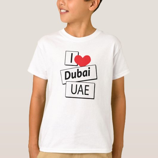 Ik hou van Dubai UAE T-shirt (Voorkant)