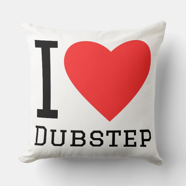 Ik hou van dubstep kussen (Voorkant)