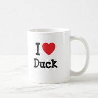 Ik hou van Duck hart T-Shirt