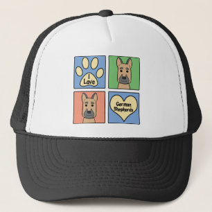 Ik hou van Duitse herders Trucker Pet