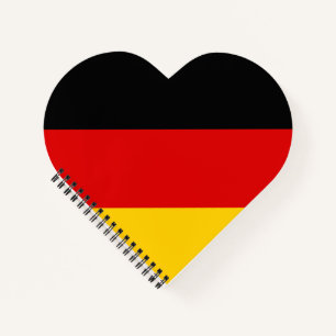 Ik hou van Duitsland Black Red Gold Flag Patriotic Notitieboek