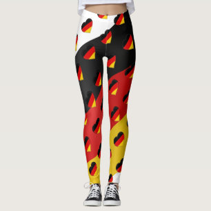 Ik hou van Duitsland, Duits vlag, hartspatroon Leggings