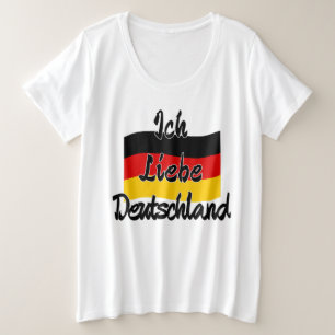 Ik hou van Duitsland Grote Maat T-shirt