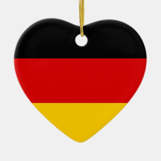 Ik hou van Duitsland Zwart Rood Goud Dubbelzijdig Keramisch Ornament (Voorkant)