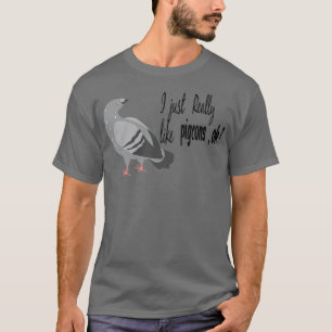 ik hou van duiven die blij zijn dat duiven cadeau t-shirt