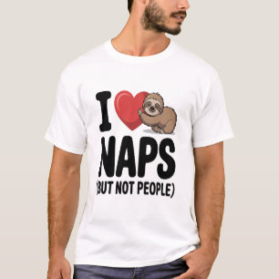 Ik hou van dutjes Cute luiaard Hart T-shirt