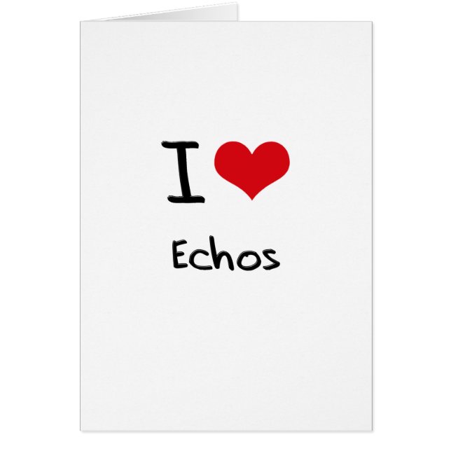 Ik hou van Echos (Voorkant)