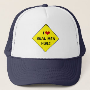 Ik hou van echte mannen knuffels - Trucker Hoed Pet