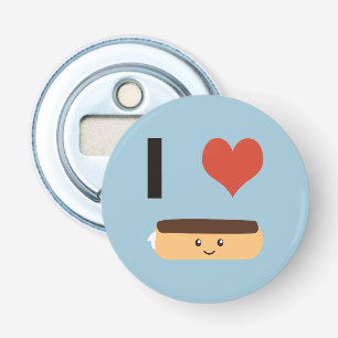 Ik hou van Eclairs Button Flesopener