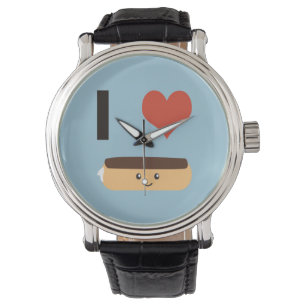 Ik hou van Eclairs Horloge