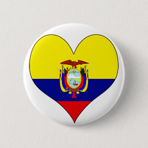 Ik hou van Ecuador Ronde Button 5,7 Cm