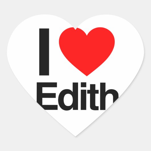 ik hou van edith hart sticker (Voorkant)