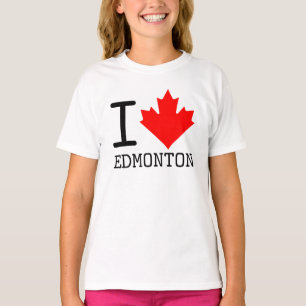 Ik hou van Edmonton, Alberta Canada Maple Leaf Mei T-shirt