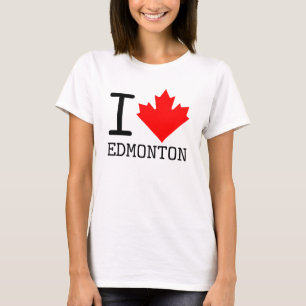 Ik hou van Edmonton, Alberta Canada Maple Leaf Vro T-shirt