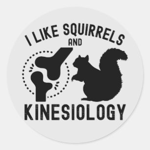 Ik hou van eekhoorns en kinesiologie ronde sticker