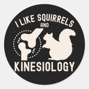 Ik hou van eekhoorns en kinesiologie ronde sticker