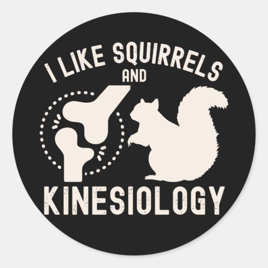 Ik hou van eekhoorns en kinesiologie ronde sticker (Voorkant)