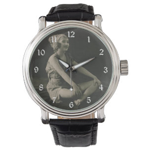 Ik hou van een arme meid meisje zitten cross benen horloge