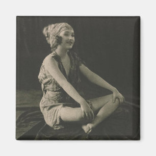 Ik hou van een arme meid meisje zitten cross benen magneet