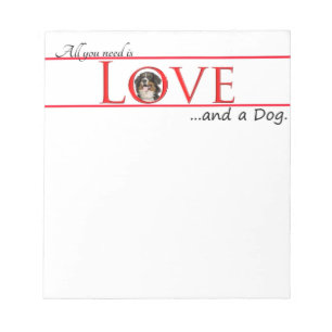 Ik hou van een Bernese Mt. Dog Note Pad Notitieblok
