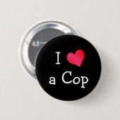 Ik hou van een Cop Ronde Button 5,7 Cm (Voorkant /achterkant)