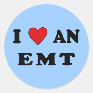 Ik hou van een EMT Ronde Sticker