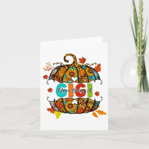 Ik hou van een Gigi Thanksgiving Pumpkin Autumn Fa Kaart