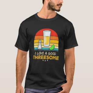 Ik hou van een goed triootje Drink barman T-shirt