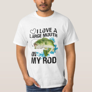 Ik hou van een grote mond op mijn staaf t-shirt