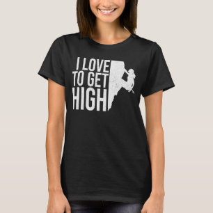 Ik hou van een high-bouldering bergbeklimming t-shirt