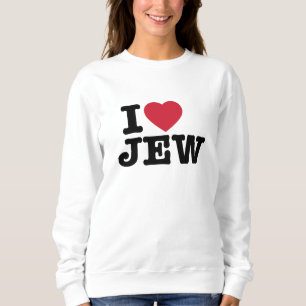 Ik hou van een joods sweatshirt
