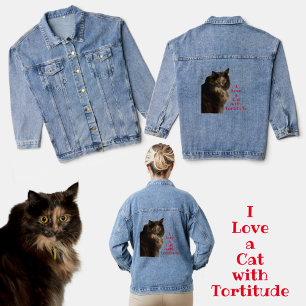Ik hou van een kat met Tortitude Photographic Denim Jacket