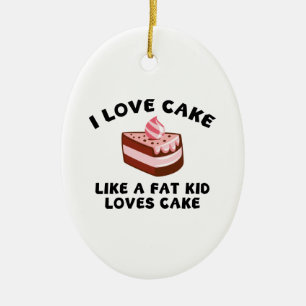 Ik hou van een koekje als een Kind met een vetacht Keramisch Ornament