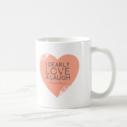 Ik hou van een Laugh, Jane Austen Quote Koffiemok (Rechts)