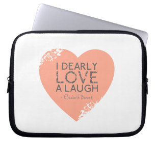 Ik hou van een Laugh, Jane Austen Quote Laptop Sleeve