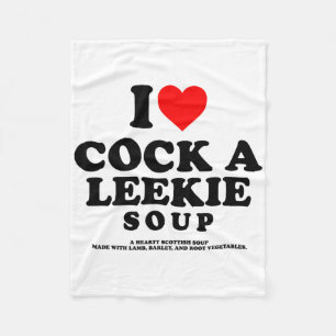 Ik hou van een Leekie Soep Schotse Kip Prei Burns Fleece Deken